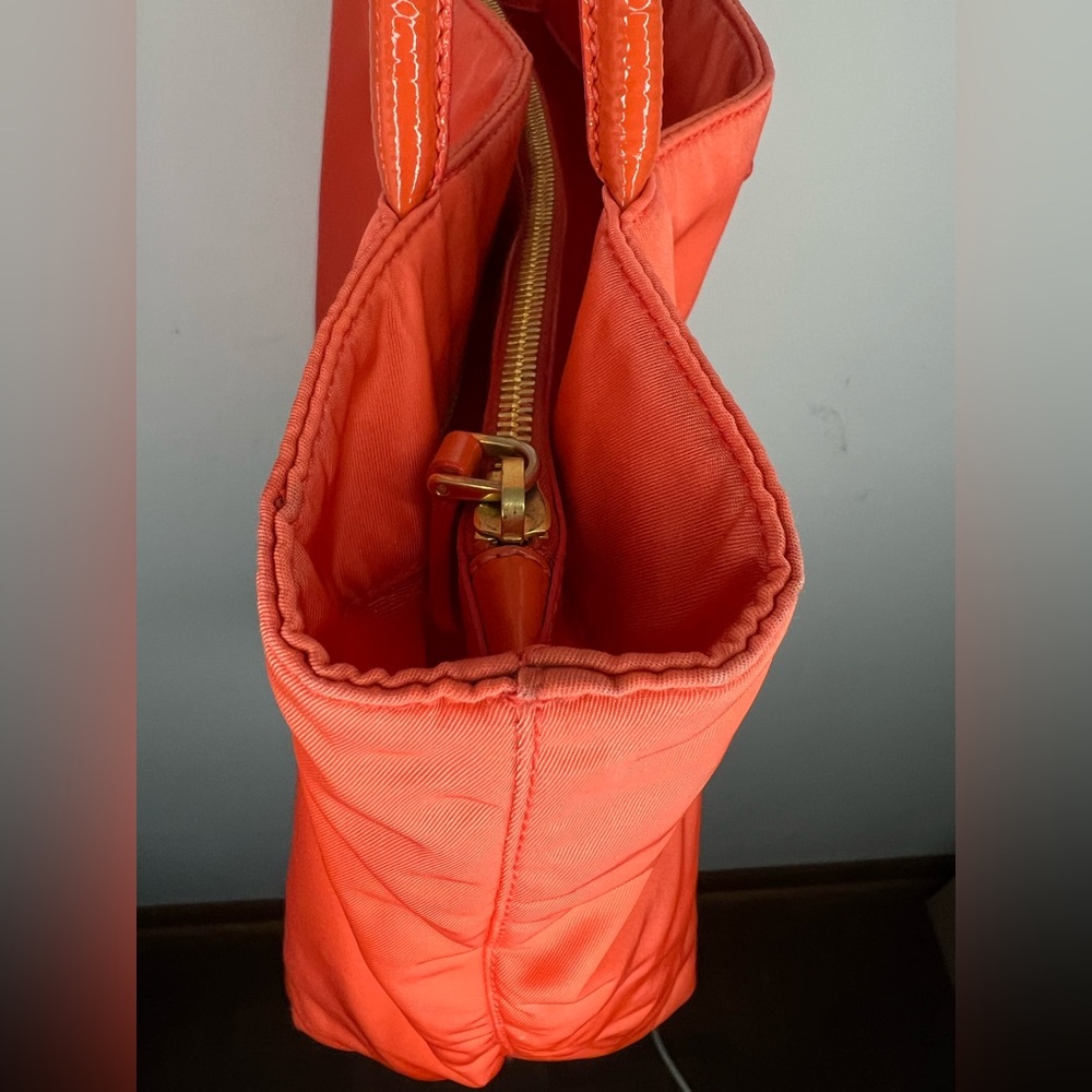 Prada Orange Nylon Tessuto City Tote - Picture 13 of 16